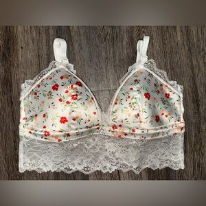 Adore Me Floral Lace Satin Bralette